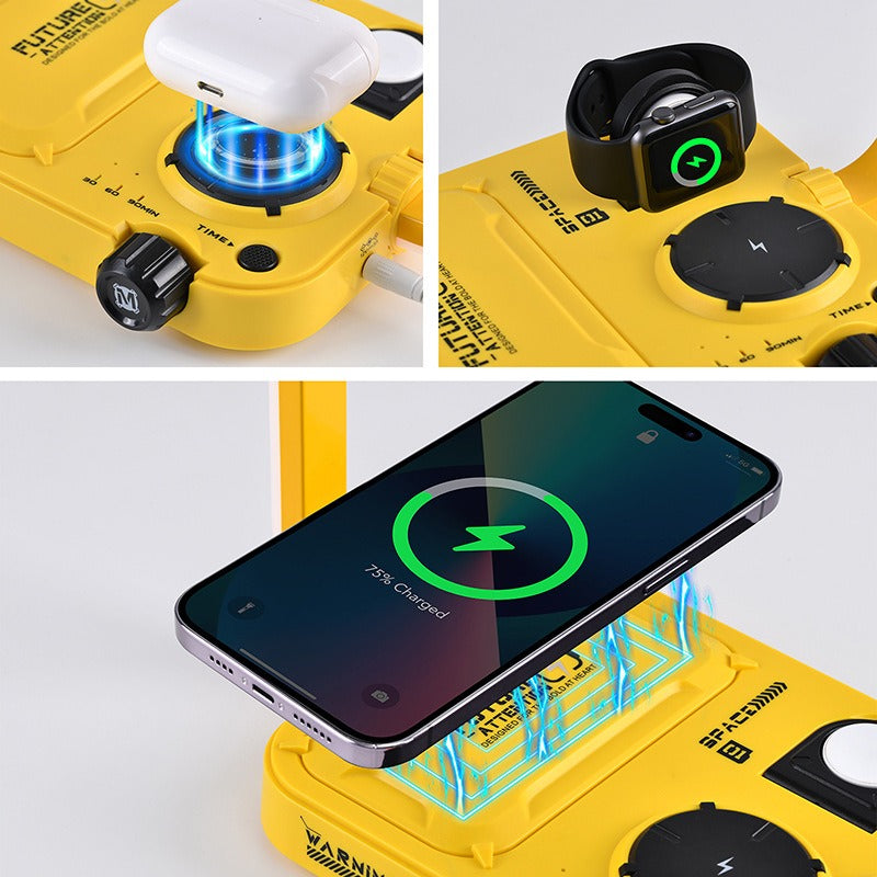 CNON Trendy Višenamjensko bežično punjenje Atmosphere Light Phone Slušalice Watch Tri u jednom RGB Colorful Light Intelligen