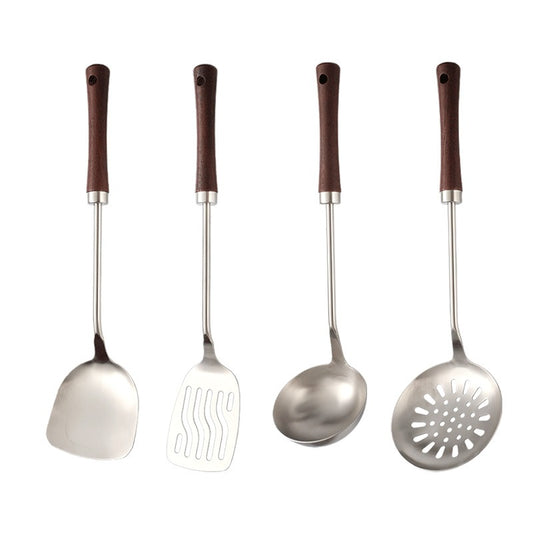 304 Stainless Steel Kitchen Utensil Set with wooden handle New design Kitchen Gadgets Cookware